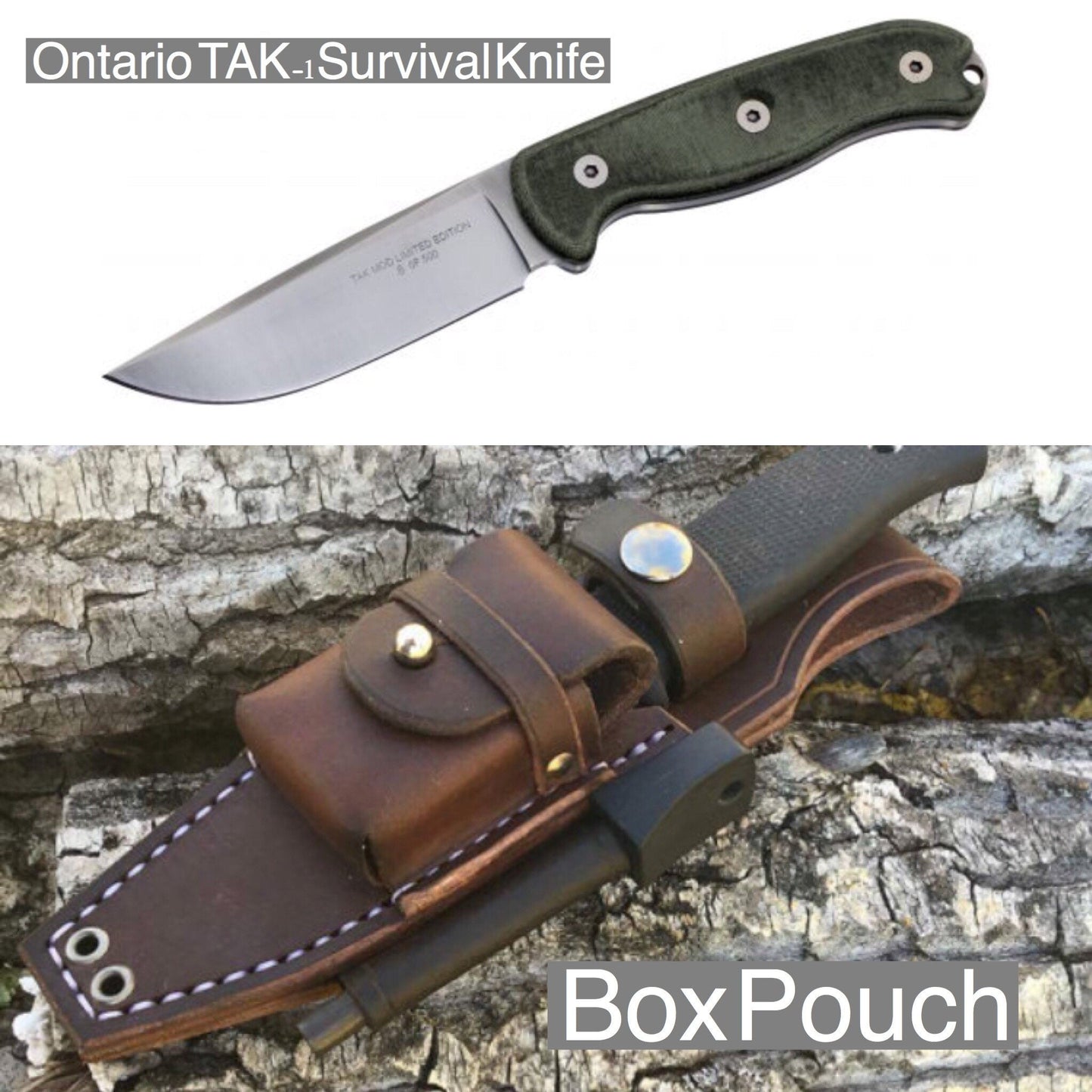 Ontario TAK-1 Survival Knife Custom Bushcraft Sheath