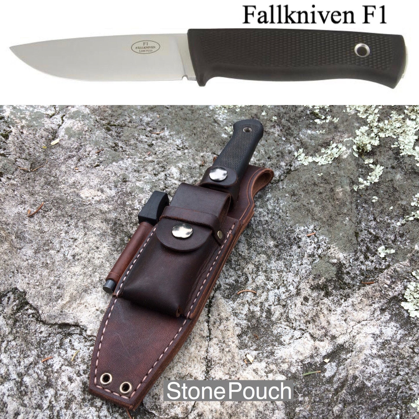Fallkniven F1 Bushcraft Sheath - Stone Pouch