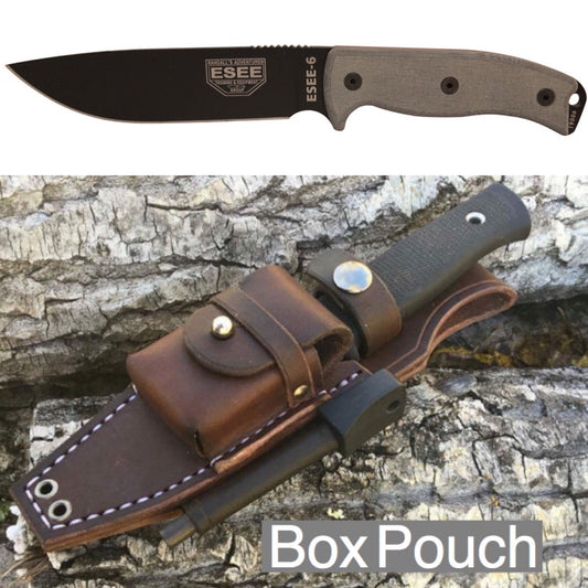 Box Pouch Bushcraft Sheath for the ESEE 6